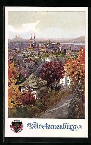 AK Deutscher Schulverein Nr. 234: Klosterneuburg, Ortsansicht im Herbstkleid