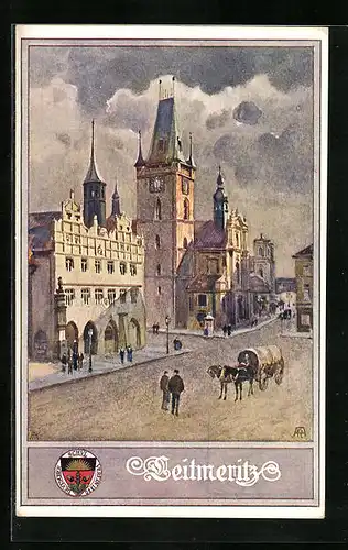 AK Deutscher Schulverein Nr. 221: Leitmeritz, Gebäude im Ortskern