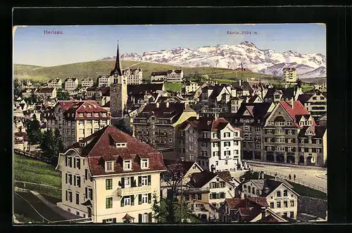 AK Herisau, Gesamtansicht mit Kirche
