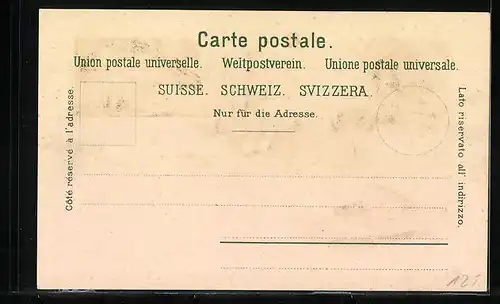 Lithographie Appenzell, Gasthaus z. Wildkirchli, Ebenalp