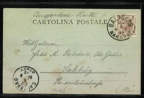 Mondschein-AK Torbole, Lago di Garda