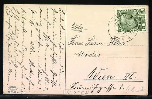 AK Sexten, Dolomitenhof im Fischleintal