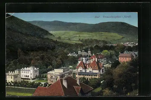 AK Bad-Trencsénteplicz-fürdö, Panorama
