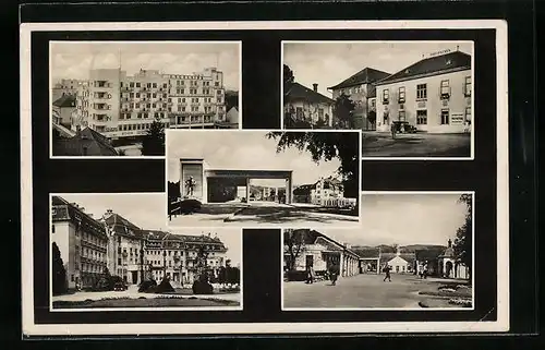 AK Piestany, Ortsansichten mit Heilanstalt Pro Patria