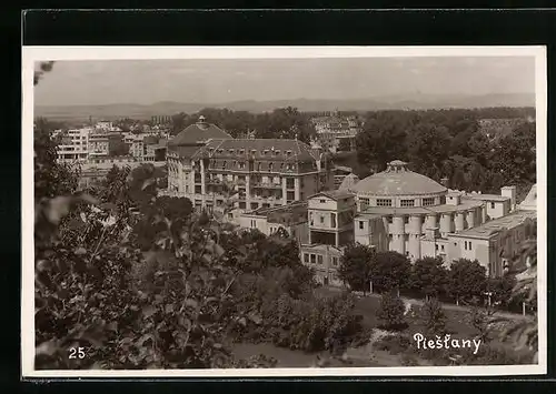 AK Piestany, Ortsansicht aus der Vogelschau