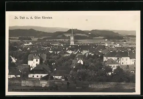 AK St. Veit a. Glan, Ortsansicht mit Kirche