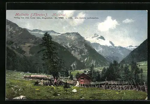 AK Mallnitz i. Hintertal, Ortsansicht mit Bergpanorama