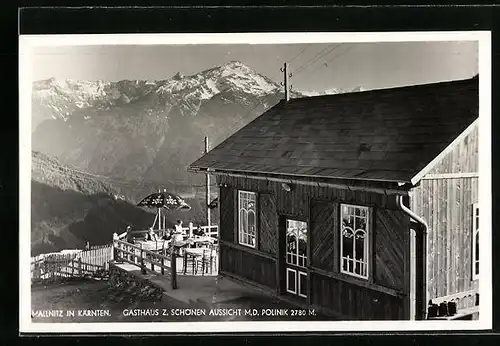 AK Mallnitz, Gasthaus zur schönen Aussicht m. d. Polinik