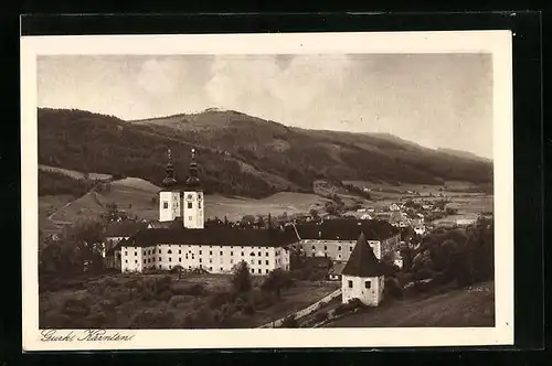 AK Gurk, Ortsansicht mit Kirche