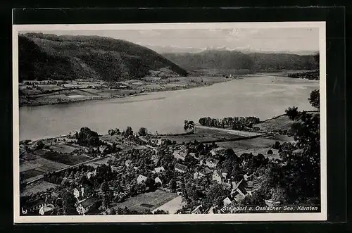 AK Steindorf a. Ossiacher See, Ortsansicht aus der Vogelschau