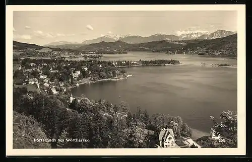 AK Pörtschach am Wörthersee, Gesamtansicht mit Umgebung