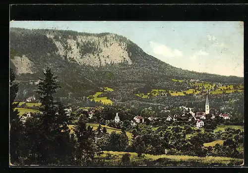 AK Radegund, Gesamtansicht mit Kirche und Umgebung