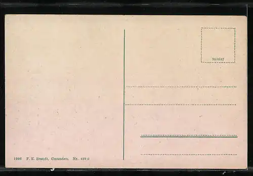 AK Alt-Aussee, Fischerboot auf dem See mit Blick auf den Dachstein