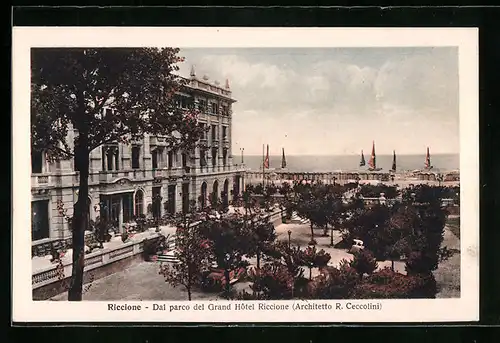 AK Riccione, Dal parco del Grand Hotel Riccione