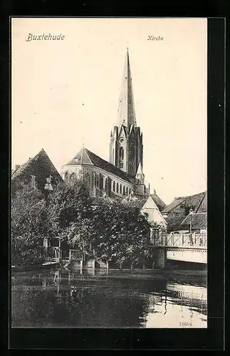 AK Buxtehude, Blick zur Kirche