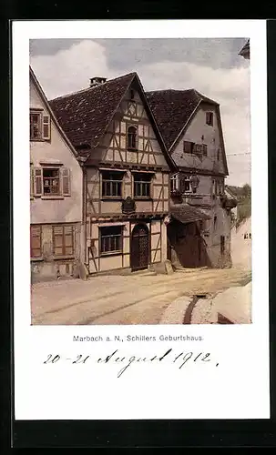 AK Marbach a. N., Schillers Geburtshaus