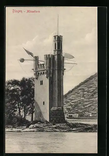 AK Bingen a. Rh., am Mäuseturm