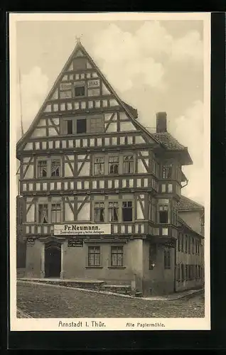 AK Arnstadt i. Thür., Alte Papiermühle v. Fr. Neumann