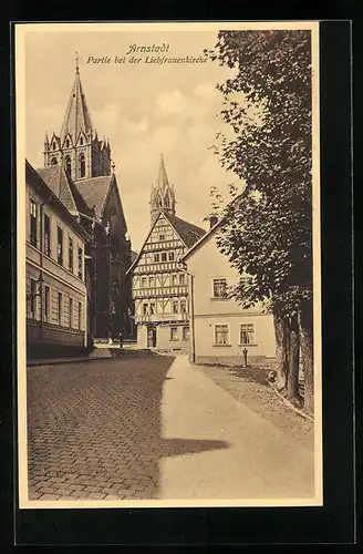 AK Arnstadt i. Thür., Partie bei der Liebfrauenkirche