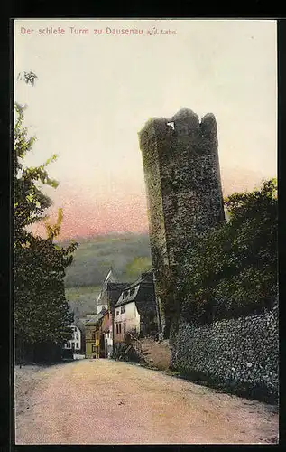 AK Dausenau a. d. Lahn, am Schiefen Turm