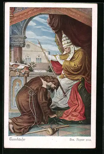 AK Szene aus Tannhäuser, Sage