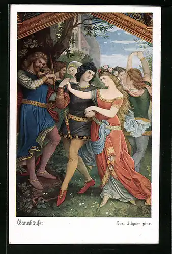 AK Szene aus Tannhäuser, Sage