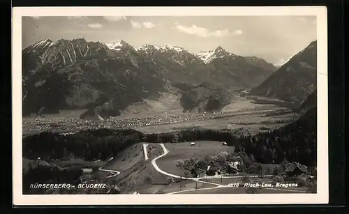 AK Bürserberg-Bludenz, Totalansicht, Luftbild