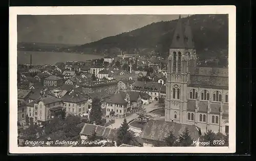 AK Bregenz, Gesamtansicht mit Bodensee