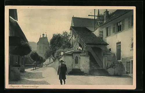 AK Bregenz, an der Kapuzinerstiege