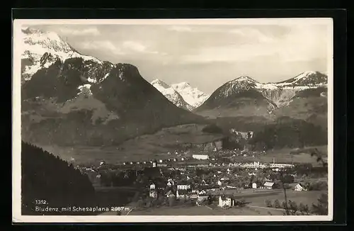AK Bludenz, Gesamtansicht mit Scesaplana