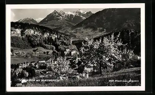 AK Feldkirch, Gesamtansicht mit Gurtisspitze