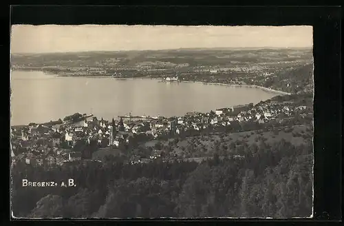 AK Bregenz, Gesamtansicht mit Bodensee