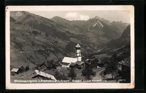 AK Raggal, Panorama mit Kirche