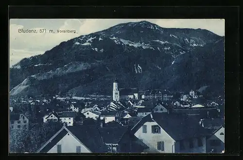 AK Bludenz, Gesamtansicht aus der Vogelschau