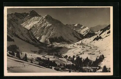 AK Mittelberg, Totale im Winterglanz