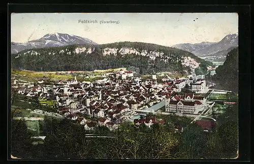AK Feldkirch, Panoramablick vom Berg aus gesehen