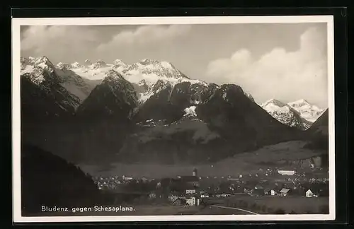 AK Bludenz, Gesamtansicht mit Scesaplana