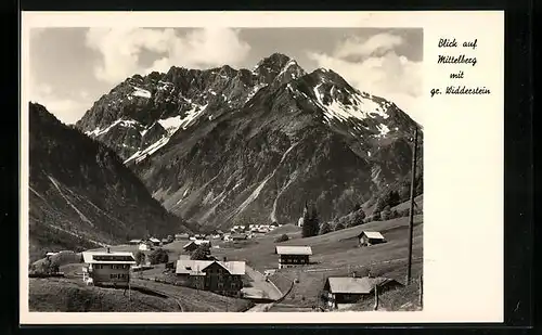 AK Mittelberg, Totalansicht mit gr. Widderstein