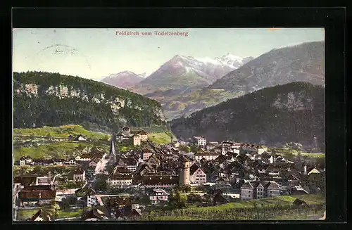 AK Feldkirch, Blick vom Todetzenberg