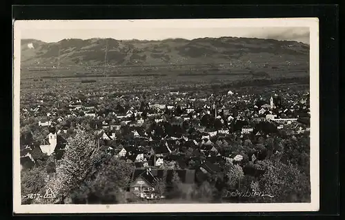 AK Dornbirn, Totale vom Berg aus gesehen