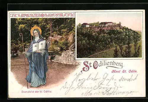 AK St. Odilienberg, Kloster, Standbild der hl. Odilia