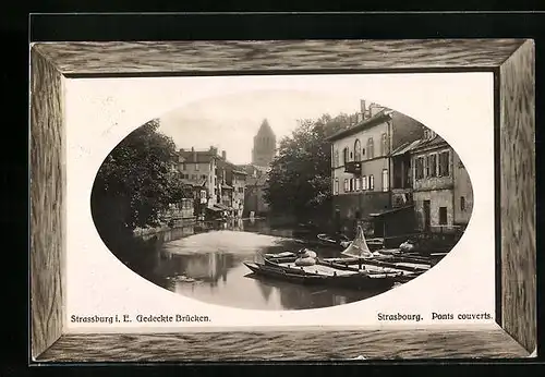 AK Strassburg i. Els., Partie an den Gedeckten Brücken