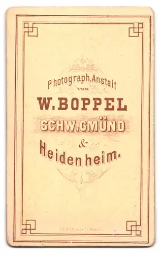 Fotografie W. Boppel, Heidenheim, Junge Dame mit Hochsteckfrisur