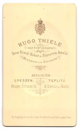 Fotografie Hugo Thiele, Teplitz, Schönau zur Harfe, Betagter Herr im Anzug mit Vollbart