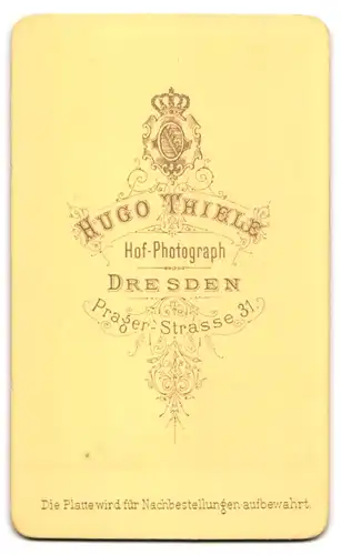 Fotografie Hugo Thiele, Dresden, Prager Str. 31, Profilbild einer jungen Dame mit Hochsteckfrisur