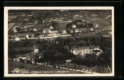 AK Bad Orb, Kurhaus mit Park und Villenkolonie, Luftaufnahme