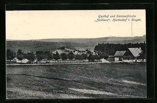 AK Hermsdorf / Erzgeb., Gasthof Zollhaus mit Umgebung