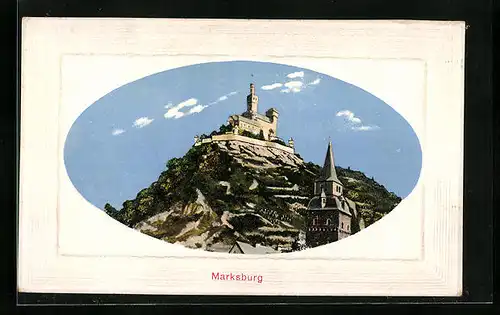 AK Braubach a. Rh., Marksburg und Kirche