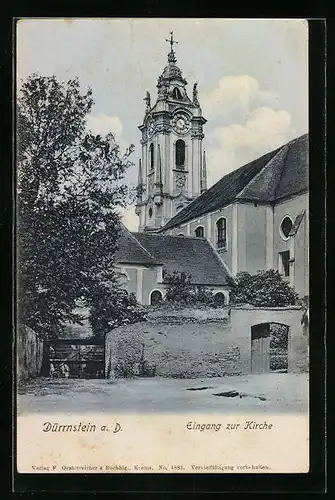 AK Dürrnstein a. D., Eingang zur Kirche