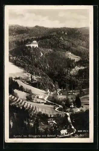 AK Gloggnitz, Syrntal mit Schloss Kranichberg